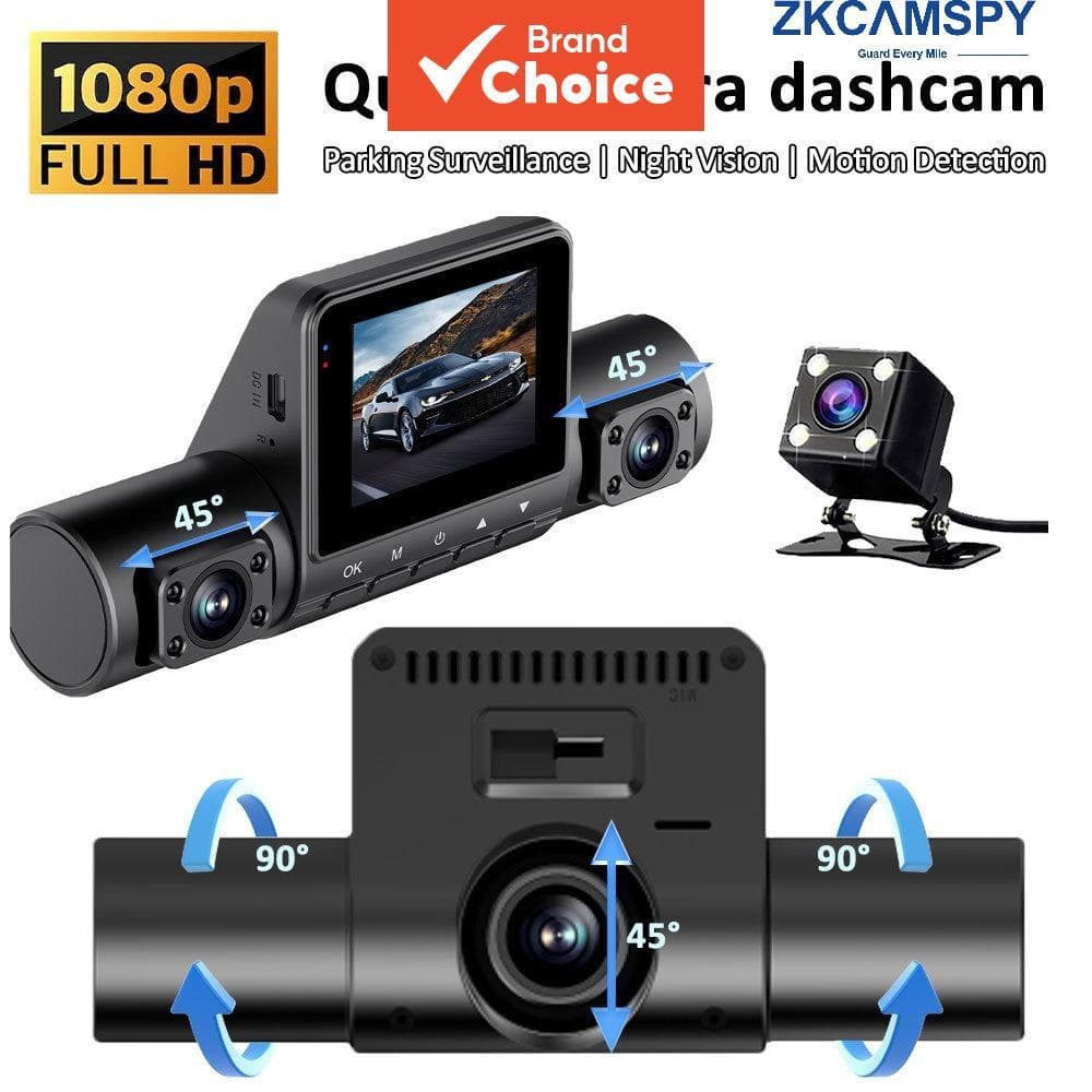 Fhd 4 Canais Traço Cam Frente Esquerda Direita Traseira Visão Noturna Loop Registro Câmera De Condução Do Carro 1080p