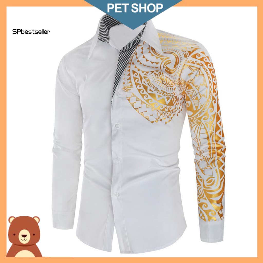 Sp Henley Camisa Xadrez Design Multi-Cor Casual Com Botões Camisas Slim Fit Sociais De Manga Comprida