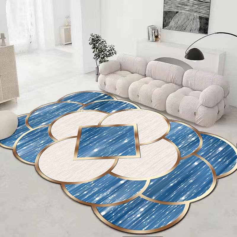 [Novo produto] simples sala de estar tapete antiderrapante sofá cobertor vestiário fácil de cuidar tapete quarto cama re