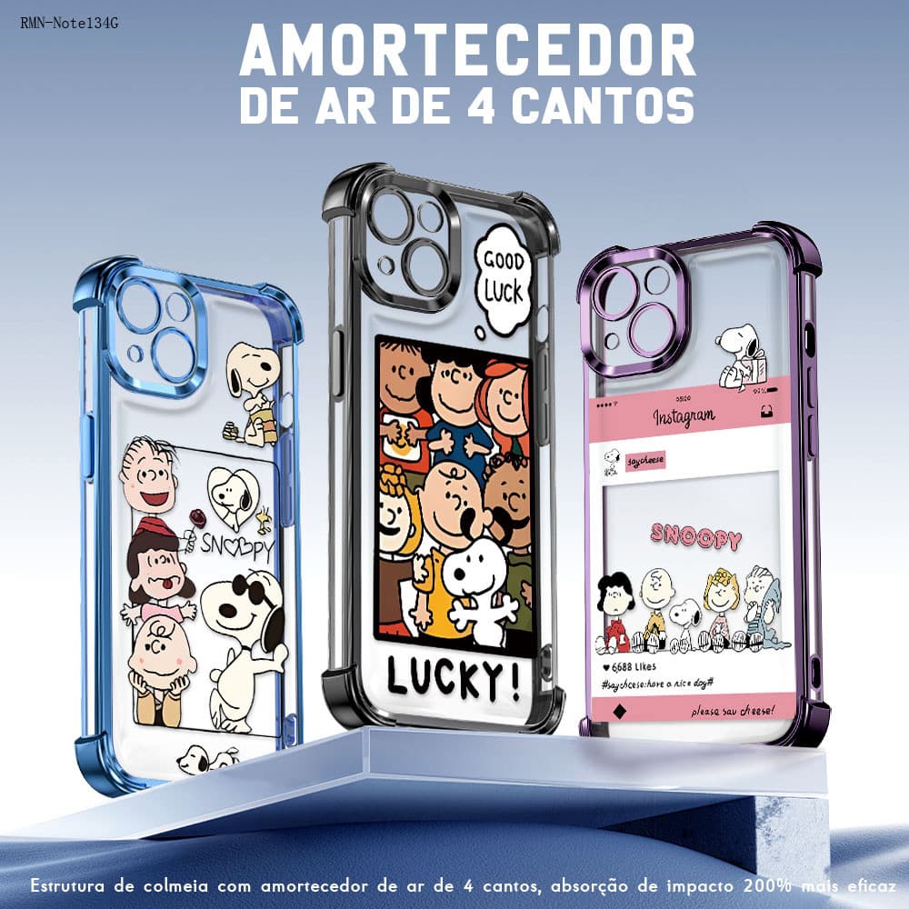 Capinha Para Xiaomi Redmi Note 15 14 13 12 12S 11 11S 10 10S 9 8 Pro 4G 5G Capa Celular Anti Choque Protetora FS0679