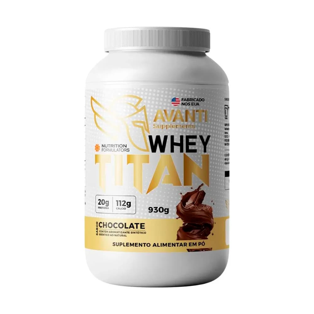 Whey Protein Concentrado 930g Chocolate Avanti Supplements Alta Proteína