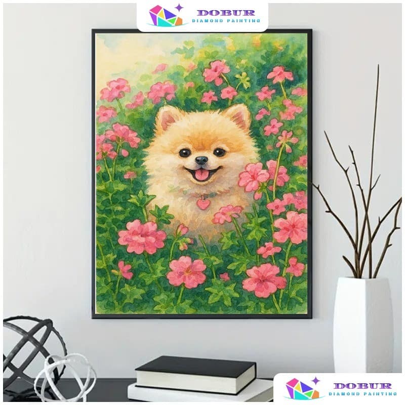 DOBUR | Conjunto De Pintura Diamante Tema Animal/Gatos E Cães 5D DIY Redondo/Quadrado Tela De Perfuração Completa Com Nú