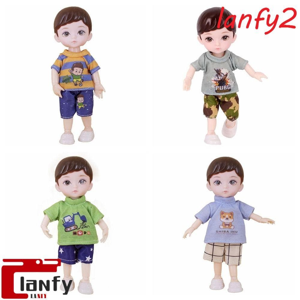 LANFY Boneca BJD De 16cm , Olhos Simulados 3D , 13 Bonecas Articuladas , Com Roupas Fofa Dobradiça