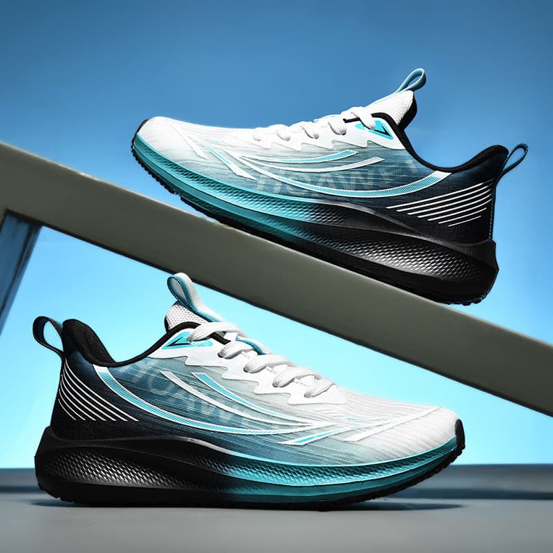 Tênis de corrida masculino respirável malha superfície absorção choque sapatos esportivos treinamento tênis 3216