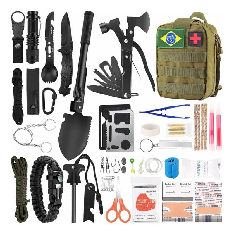 Kit De SobrevivêNcia Primeiros Socorros EmergêNcia Trekking Para Ao Ar Livre Camping Combinado SobrevivêN