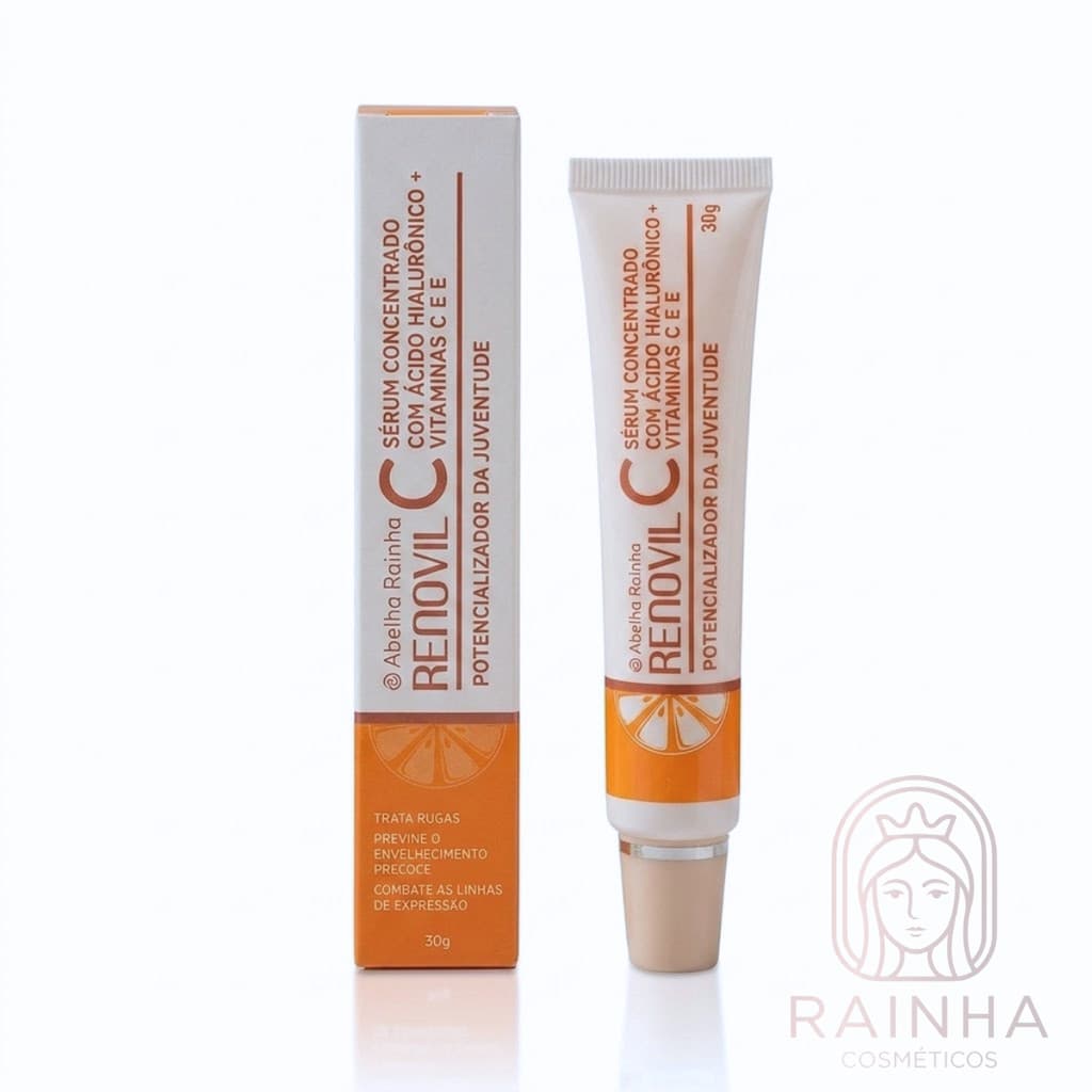 Sérum Concentrado Renovil C Abelha Rainha Ácido Hialurônico Vitamina C E Anti Rugas Linhas Expressao
