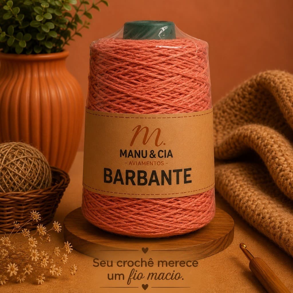 Barbante Laranja Forte - 400m | Ideal para Crochê, Macramê e DIY | Alta Qualidade