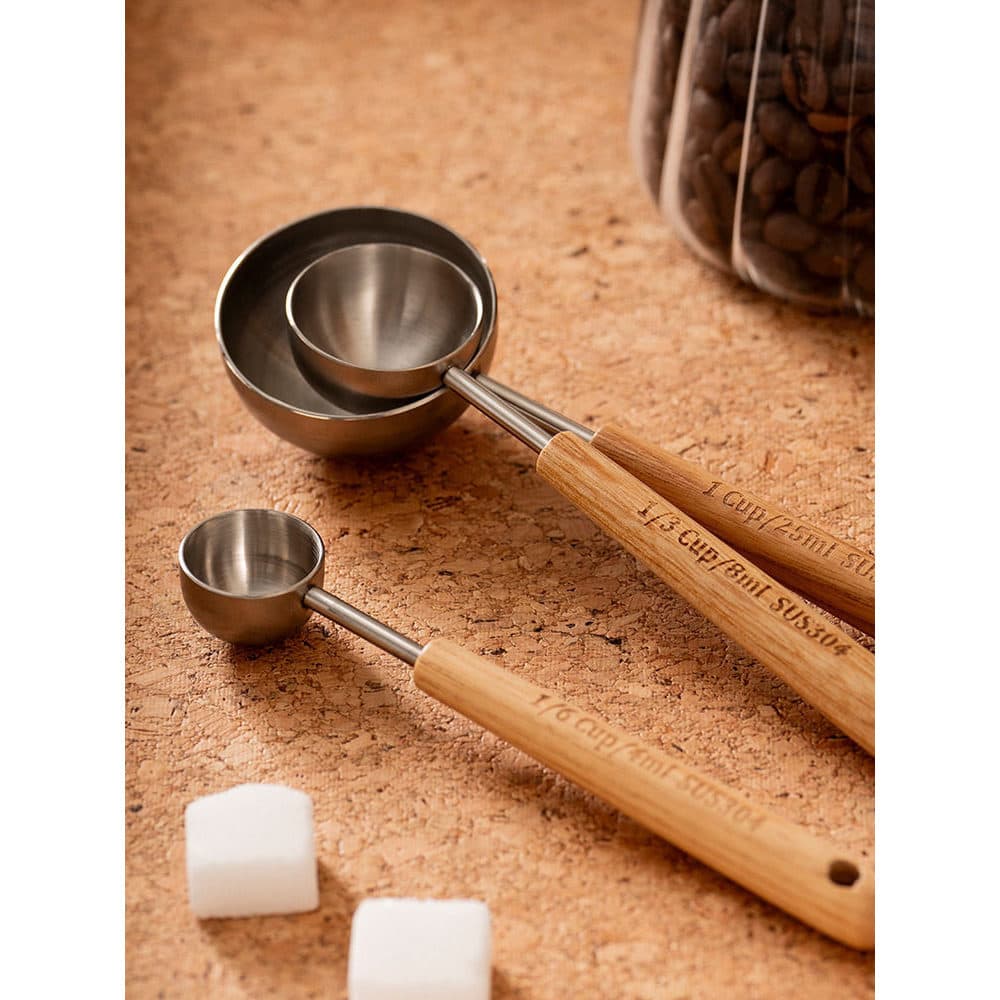 Onlycook 304 colher de grãos de café em aço inoxidável café em pó colher quantitativa chá leite em pó medição colher de 