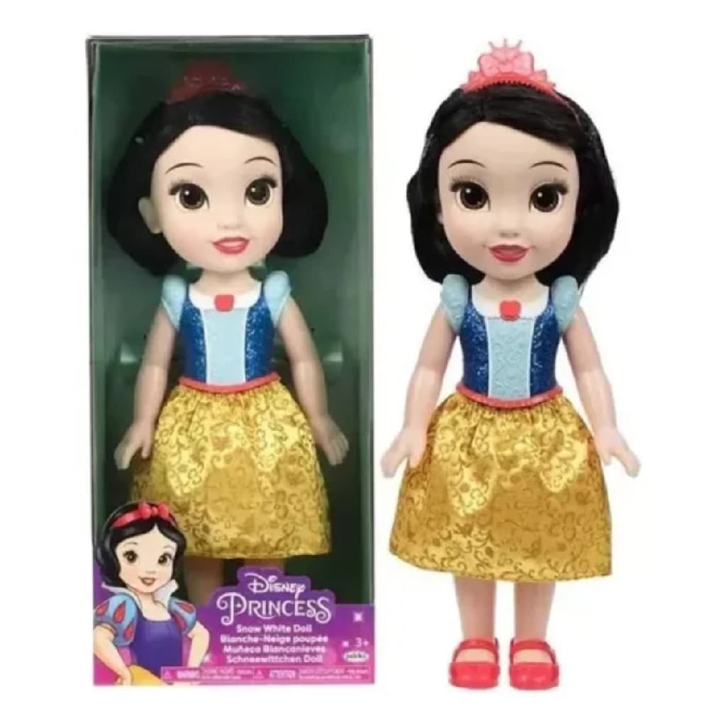 Boneca Branca de Neve Disney Princesas Toddler Multikids BR2017 38cm Articulada Cabelo Pentear
