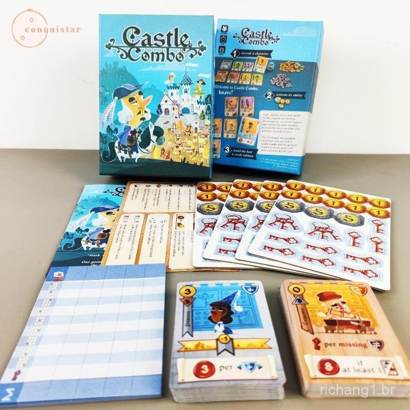 Em estoque Jogo De Tabuleiro Castle Combo-Cartas De Estratégia Para 2 A 5 Jogadores , Festa , Família , Mesa