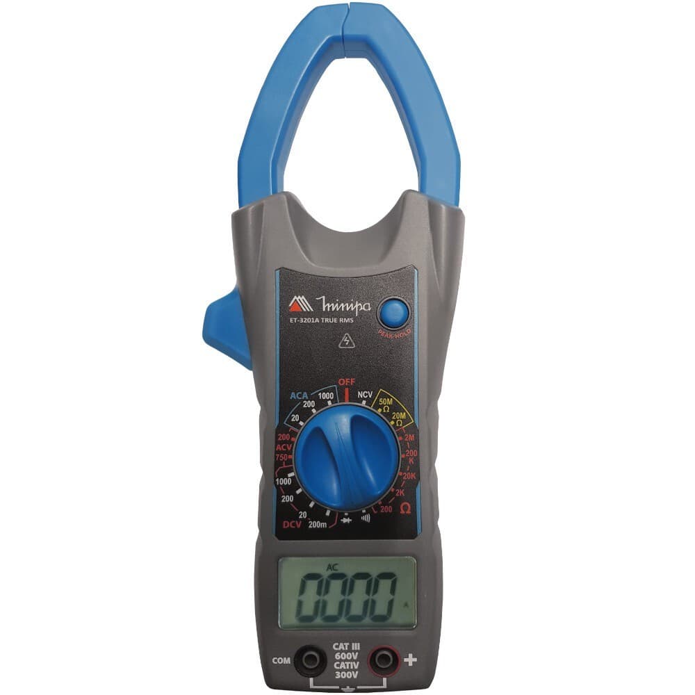 Alicate amperímetro digital True Rms ET3201A - Minipa