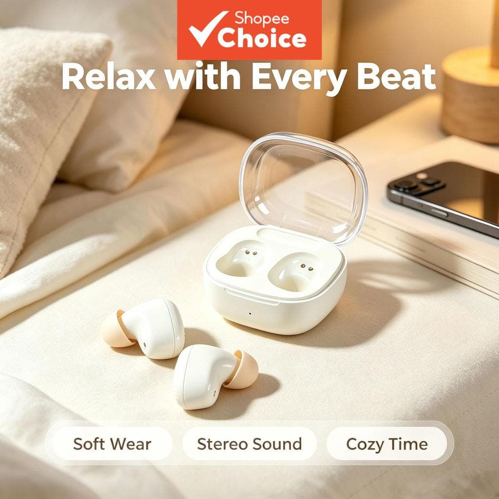 Fones de ouvido JS313 direto de fábrica, TWS, Bluetooth, ultra leves, mini fones de ouvido para dormir, antiderrame,