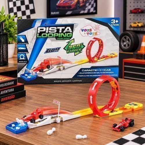 Pista Automodelismo Loop Incrivel Carrinho Velocidade 360 Graus Completa Diversao
