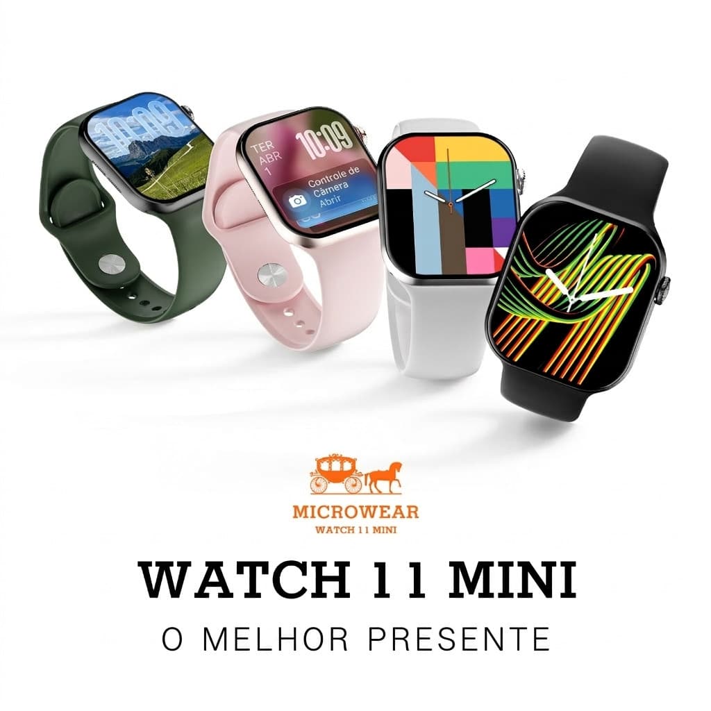 Melhor Relógio Relógio Inteligente Smartwatch W11 Mini - Fitness Esportivo Notificações Redes Sociais Android iOS