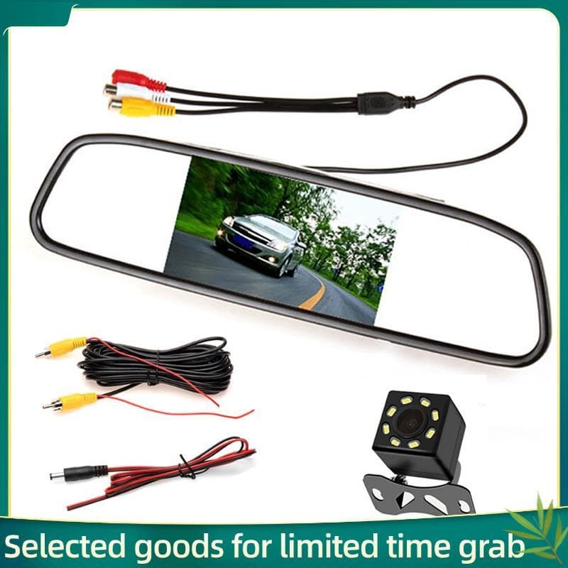 jerry99 Monitor De Espelho LCD Para Carro Tela De Estacionamento Auto Display Assist Câmera De Ré Com Visão Traseira