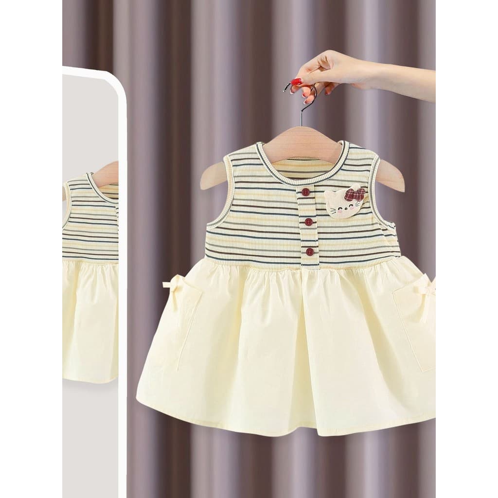 Bebê roupas de bebê vestido de verão menina bebê vestido de princesa menina vestido de verão menina colete vestido de al