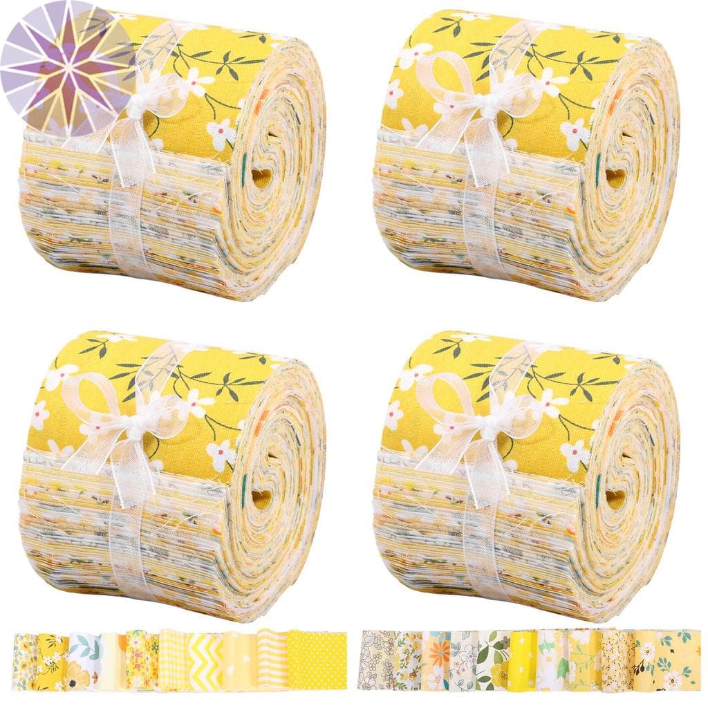 4 Pacotes 160 Peças De Tecido Colorido De Rolo De Gelatina Multiuso Tira Para Patchwork SHOPCYC2352