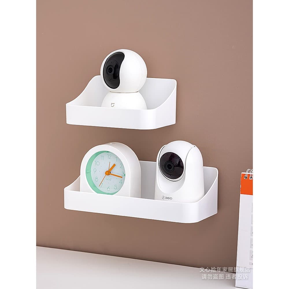 Suporte de monitoramento sem perfuração, montado na parede, prateleira para câmera doméstica, armazenamento de parede, R