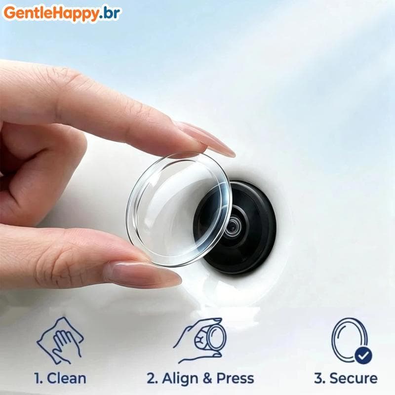 GentleHappy 2 Peças Protetores De Lente De Câmera De Visão Traseira De Carro Anti-Impressão Digital Resistente A Arranhõ