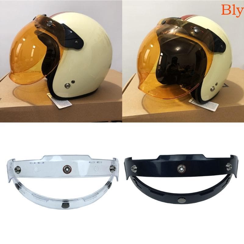 Bly Flip Up Base Acessório Lente Clara Escudo Viseira Para 3 Snaps Rosto Aberto Capacete Moto Peças De Reparo