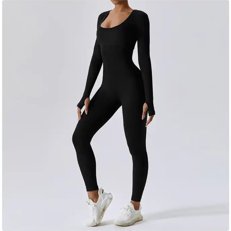 Roupas de fitness de uma peça hip Lift mais magro olhar fitness de manga comprida roupas de yoga feminino aéreo yoga hip