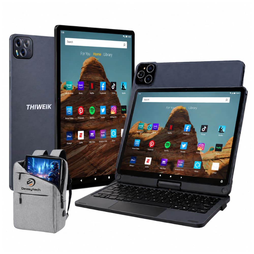 Tablet W11 Capa Giratória Android Dual SIM 4G 256gb Memória 12gb Ram Wi-fi 5G + Mochila Deasytech