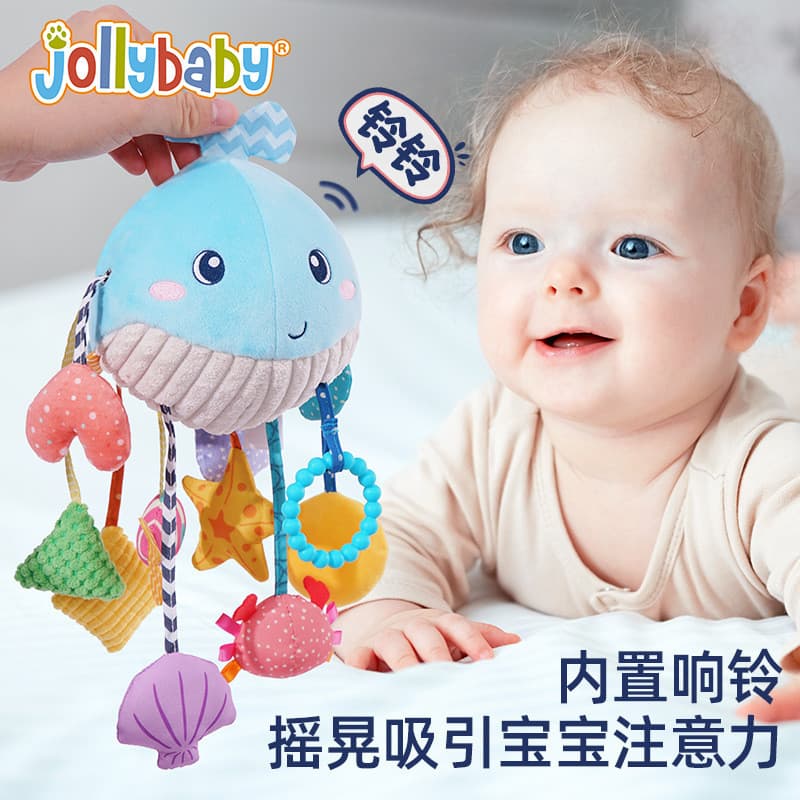 Jollybaby selva desenhar baleia Lala Le bebê torno cabide carrinho de bebê pingente bebê educação precoce