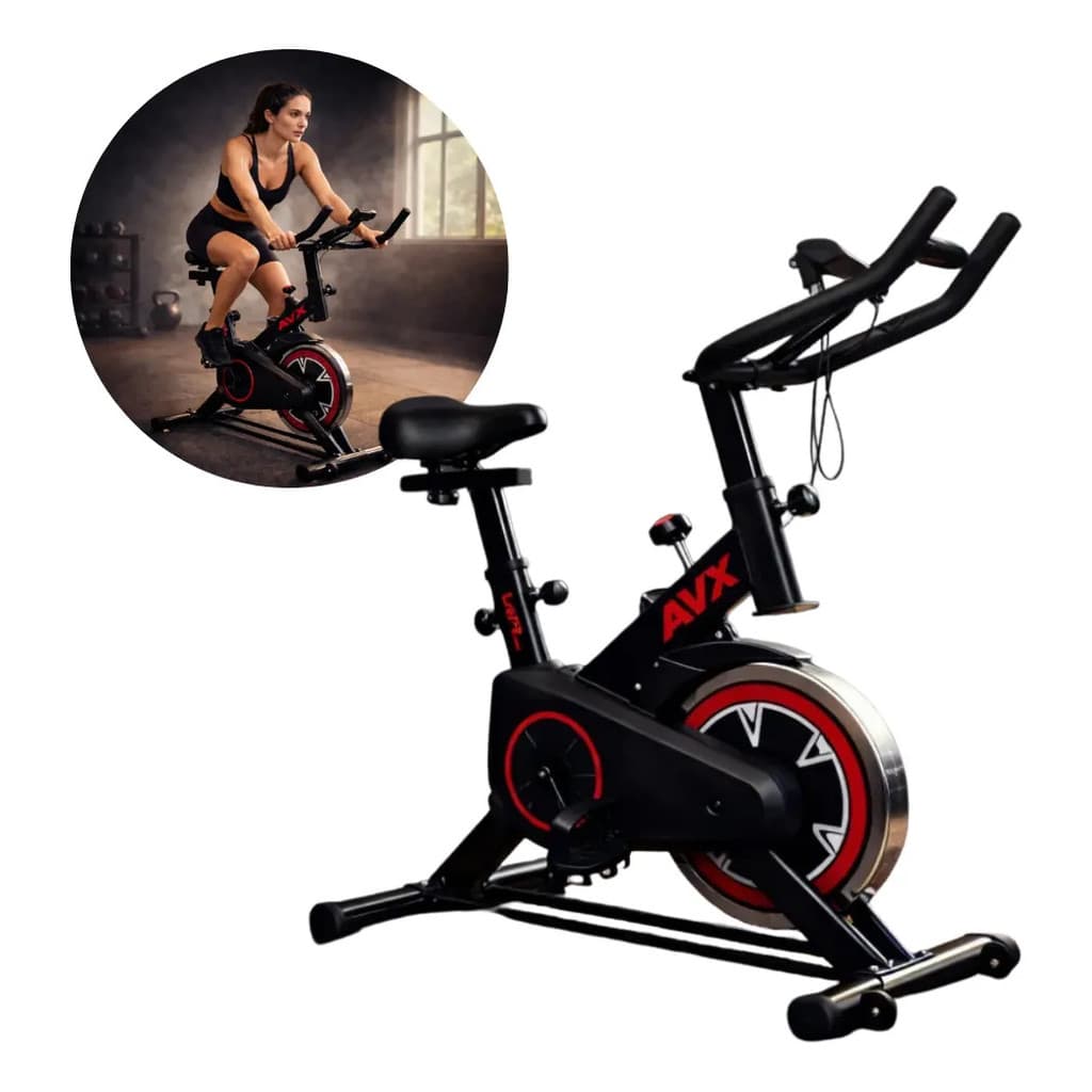 Bicicleta Ergométrica Cardio 100kg Spinning Fitness Avx500