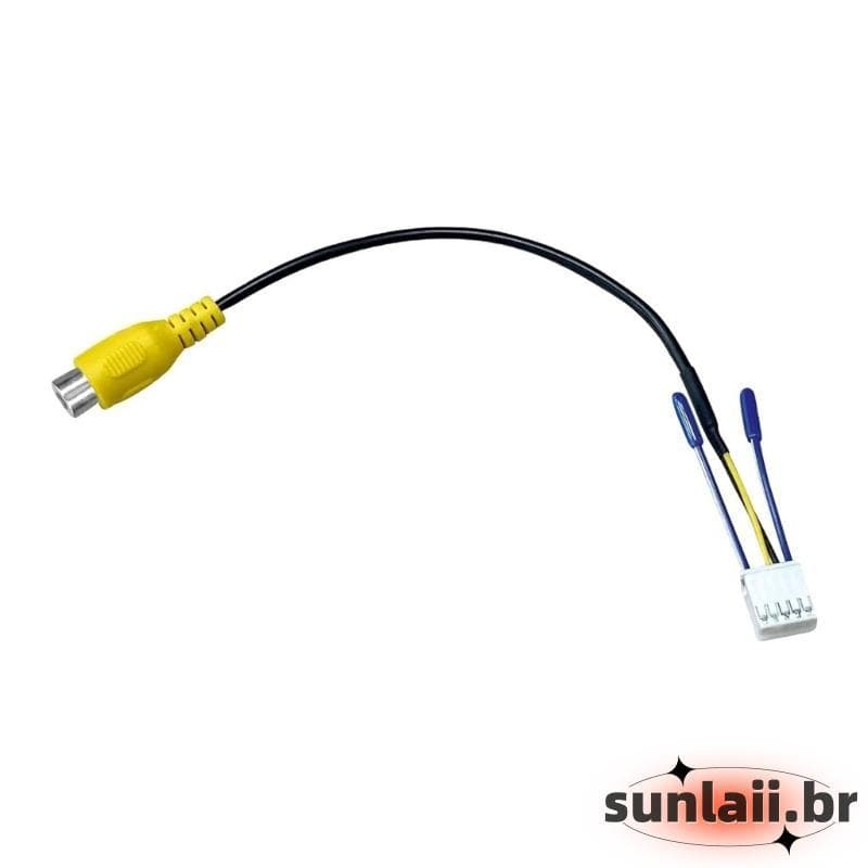 SUNLAII Cabo De 10 Pinos Para Monitor De Carro Adaptador De Rádio Câmera Traseira 20 Cm Estéreo