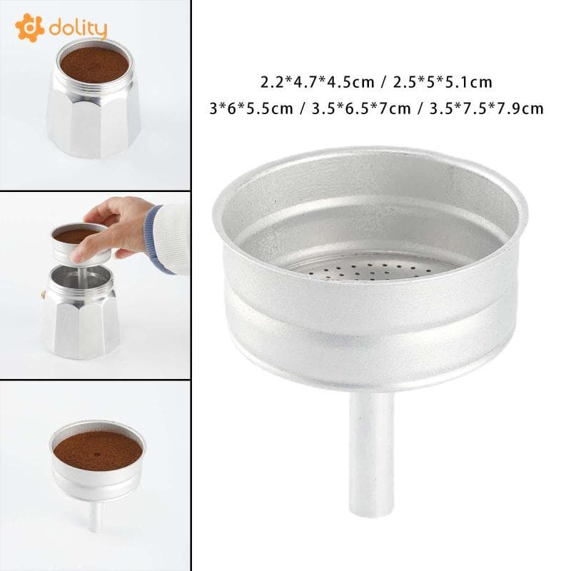 [Acituna] Filtro Para Cafeteira Expresso Funil De Substituição De Alumínio Moka Acessório Durável E Fácil De Usar