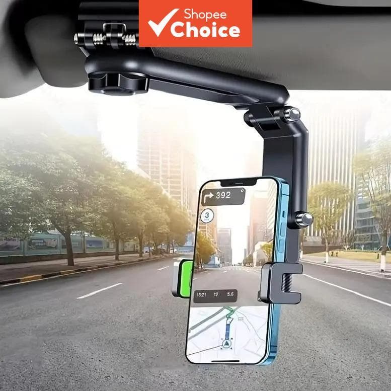 Suporte de Celular para Carro - Braço ajustável longo, braçadeira segura rotativa 360°, suporte de celular multi-ângulo