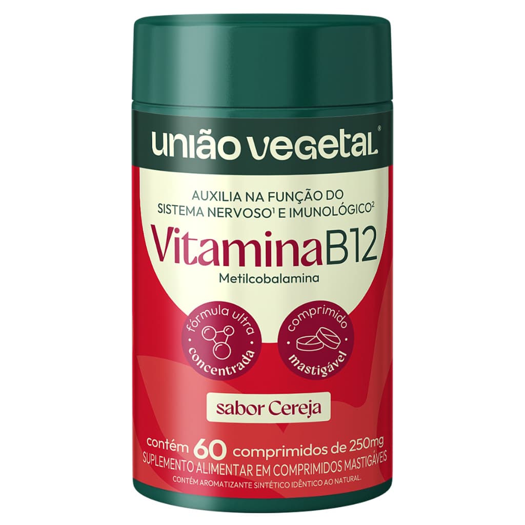 Vitamina B12 250mg | Metilcobalamina Alta Absorção | Para Cansaço, Baixa Energia e Imunidade Fraca