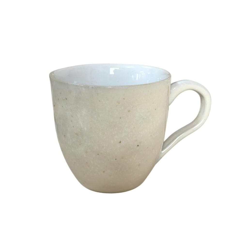 Xícara Chá Cerâmica Stoneware Orgânico Shiny White 170ml 1un