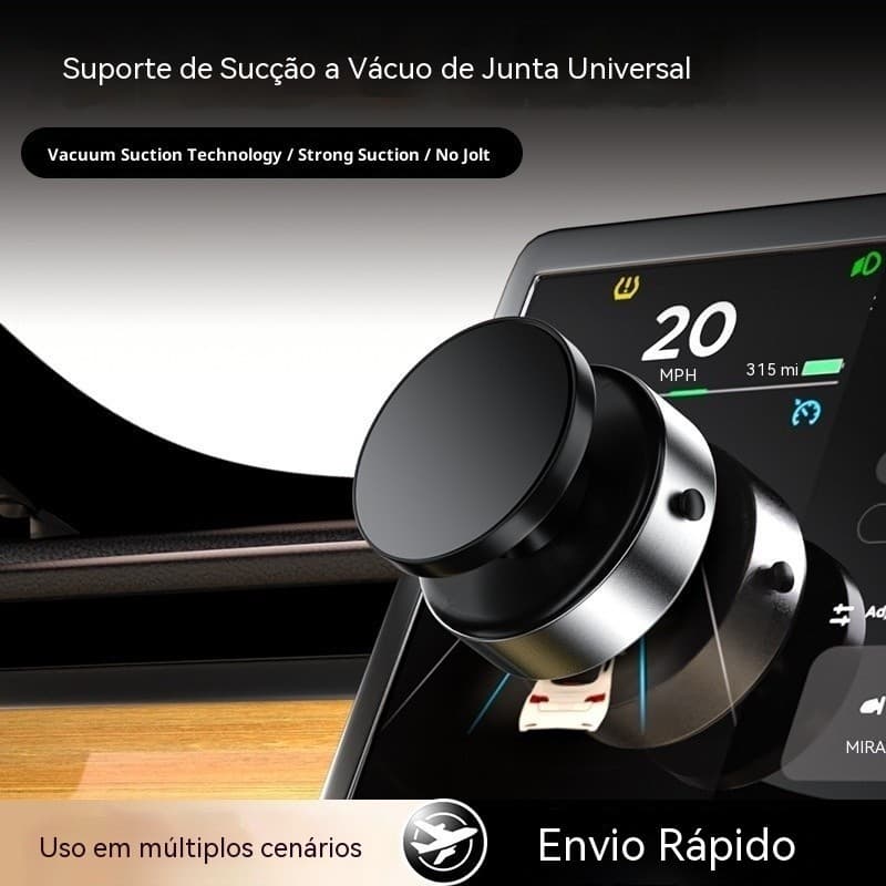 Suporte Magnético para Telefone com Carregamento Sem Fio e Navegação para Carro, Suporte Magnético para Telefone com Rot