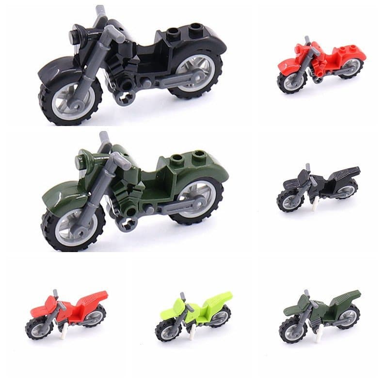 Bloco de Montar de Motocicleta Harley Compatível com Blocos Lego, Brinquedos Acessórios para Crianças, Série MOC 7RMP