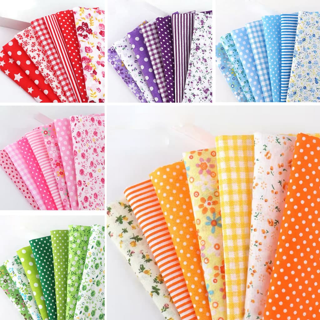 Conjunto de tecido de algodão puro da mesma cor artesanal Patchwork tecido terno DIY roupas de bebê acessórios para o ca