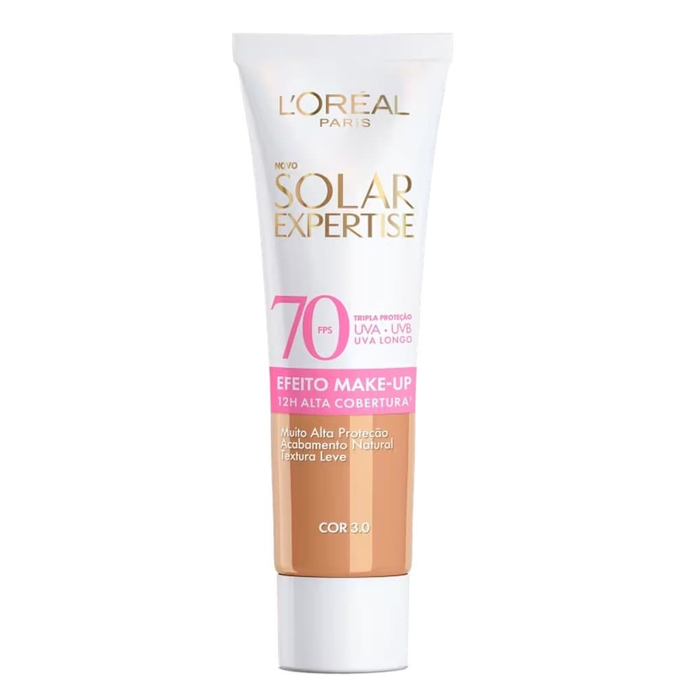 L'Oréal Paris Solar Expertise Efeito Makeup Protetor Solar FPS70 Cor 3.0 30g