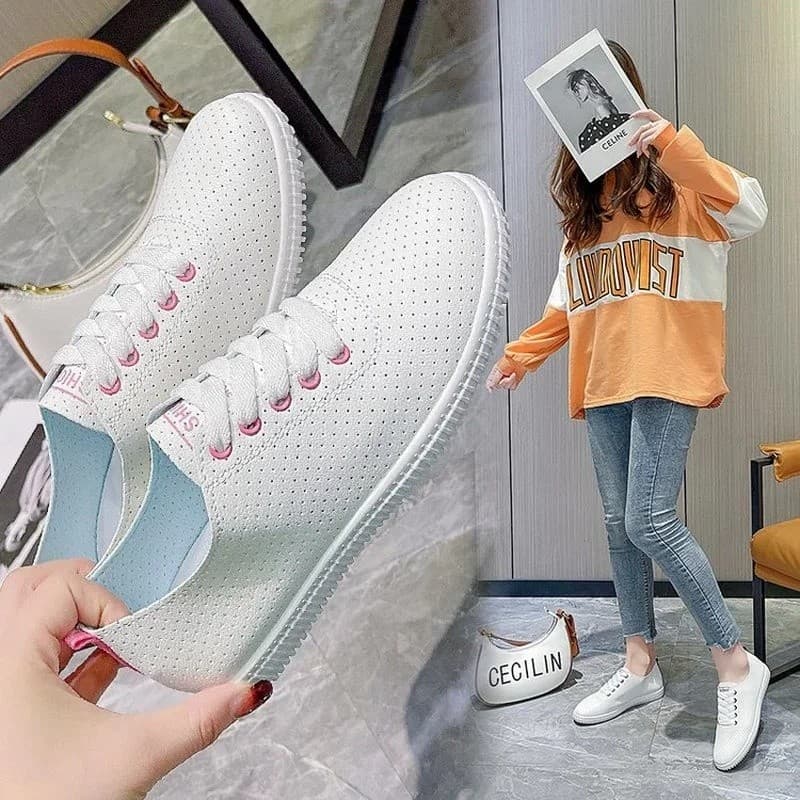 Sapatos Vulcanizados Femininos Respiráveis e Confortáveis, Tênis Esportivos para Atividades ao Ar Livre, Tênis de Corrid
