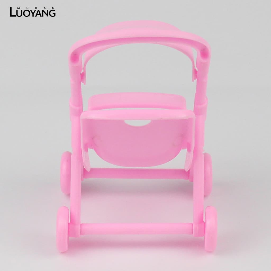 Simulação Carrinho De Bebê Anti-Deformado Criativo Plástico Rosa Boneca Adereços De Tiro