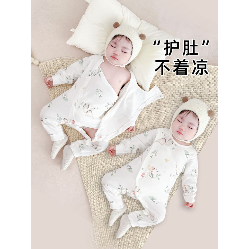 Bebê bebê macacão de algodão puro outono bebê início do outono roupas de proteção da barriga menino bebê menina bebê beb