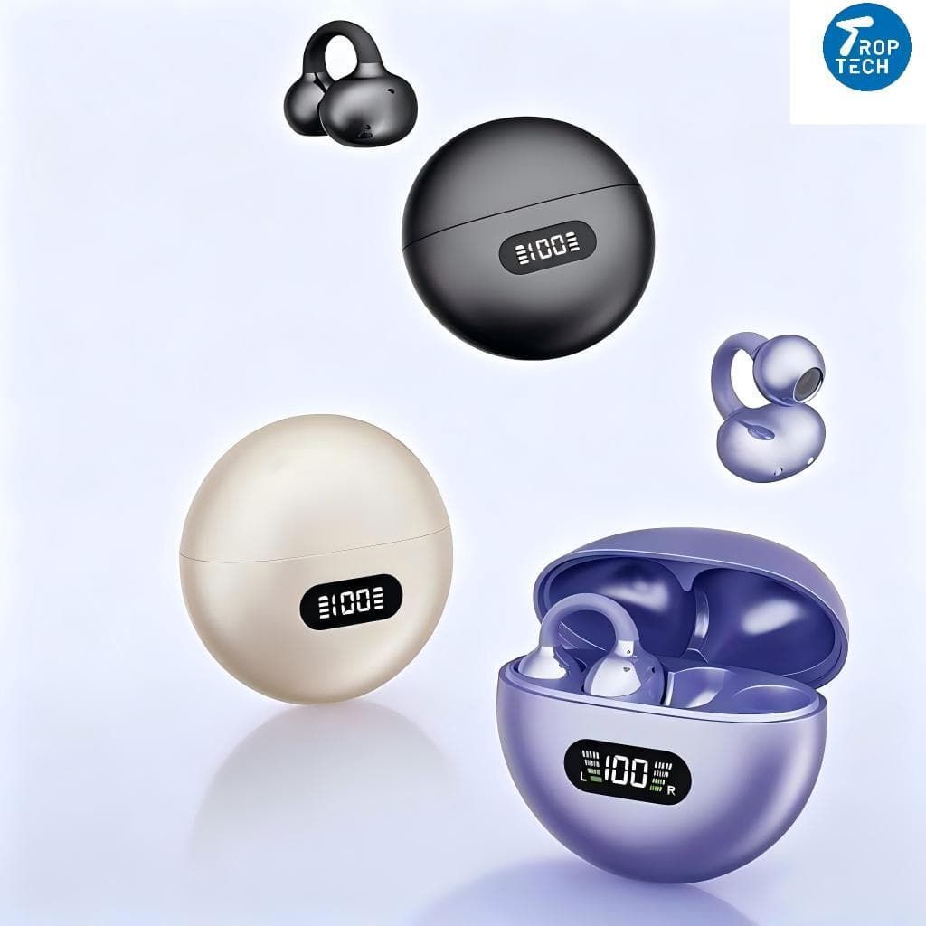 2026 Novo Q71 Fones de ouvido Bluetooth sem fio OWS fones de ouvido esportivos com clipe -Trop