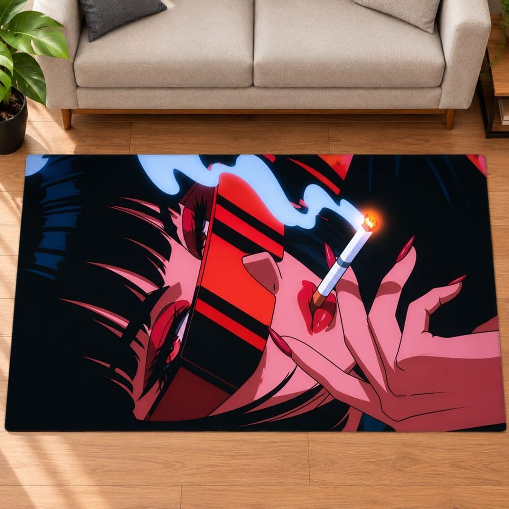 Tapete Decorativo Desenho 118x70cm Antiderrapante Sala, Quarto e Escritório