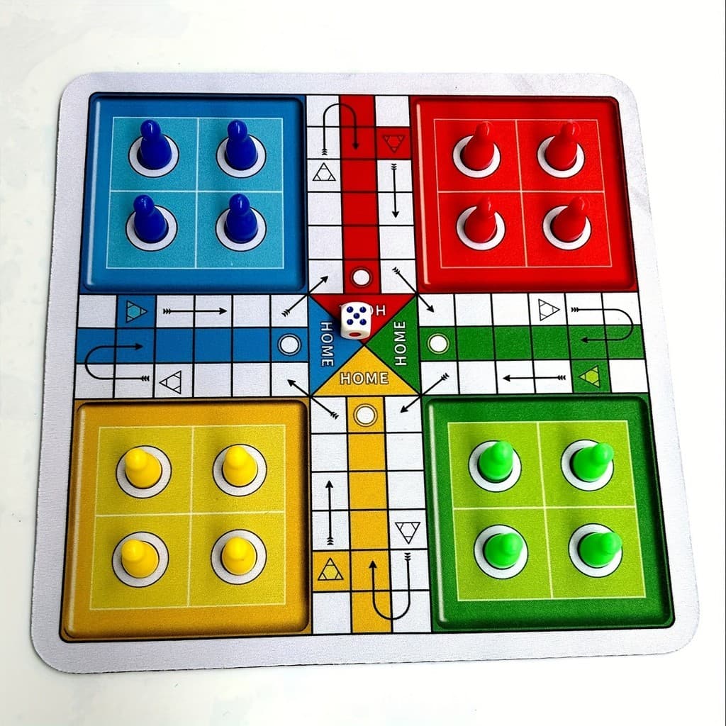 24cm voando xadrez LUDO jogo de tabuleiro tabuleiro tabuleiro de xadrez adequado para jogos de família e jogos de festa 
