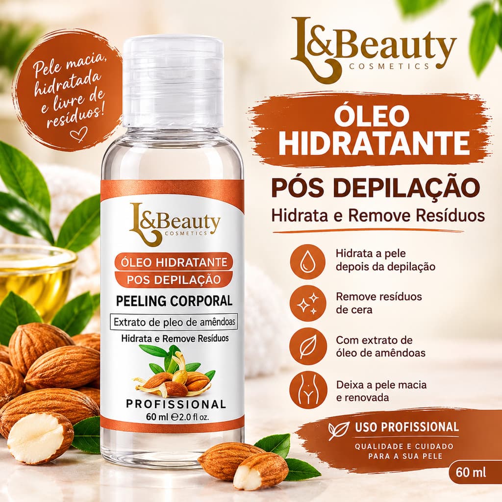 Óleo Removedor De Cera Hidratante Pós Depilação 60ml - L&beauty