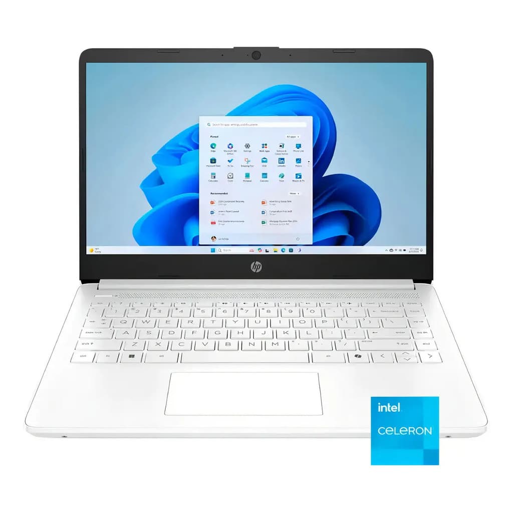 Notebook HP 14 - Intel N4500 4GB RAM 64GB SSD - Branco