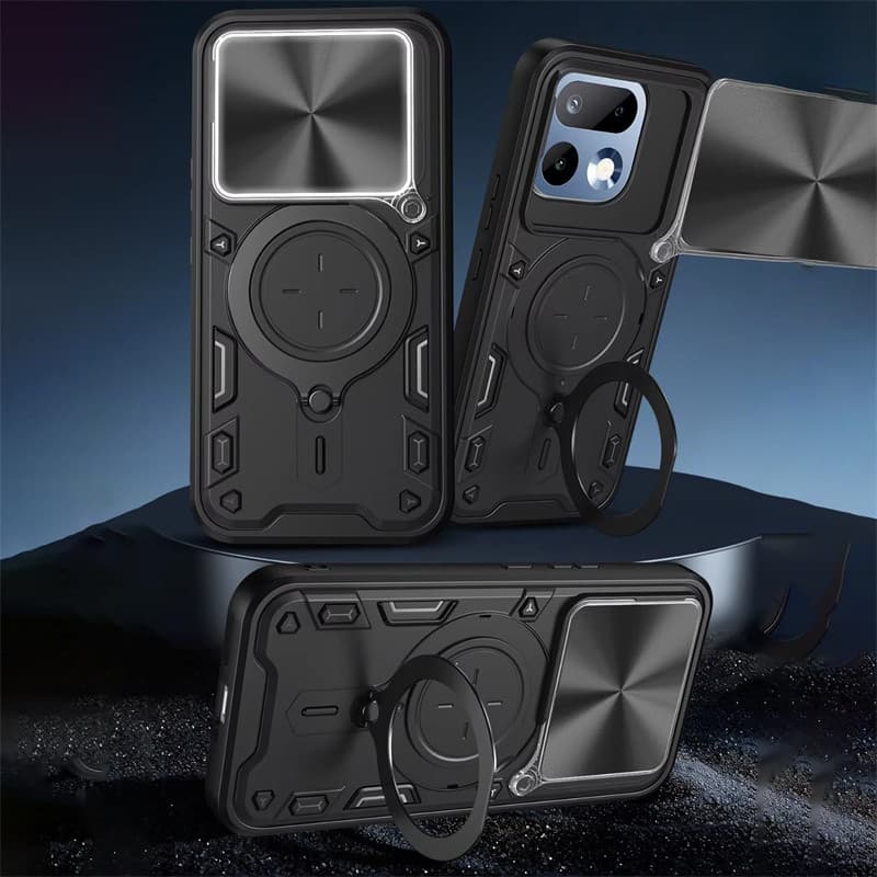 Capa De Telefone Realme 16 Pro Plus 16T Protetor De Lente De Câmera Anel De Metal Adsorção Suporte Para Carro Traseira À