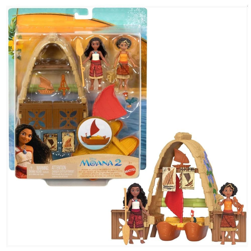 Boneca Articulada Disney Moana 2 Oficina Moana E Loto Mattel