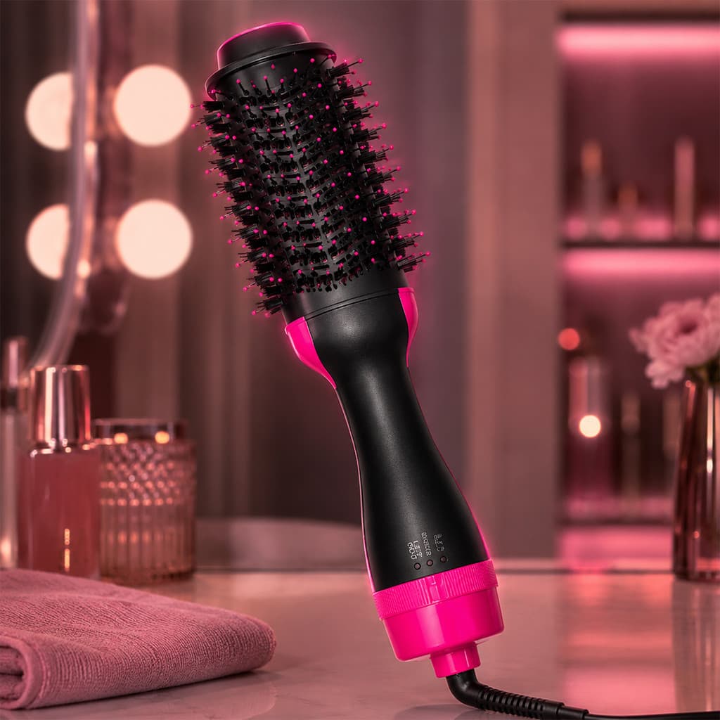 Escova Secadora Profissional 1200W para Alisar e Modelar Cabelos