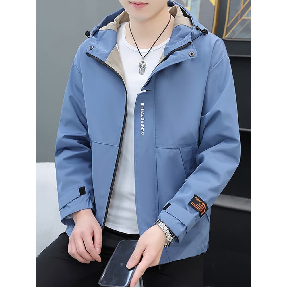 Primavera outono 2026 novo estilo jaqueta com capuz masculino topo elegante bonito jaqueta Casual High-End jaqueta à pro