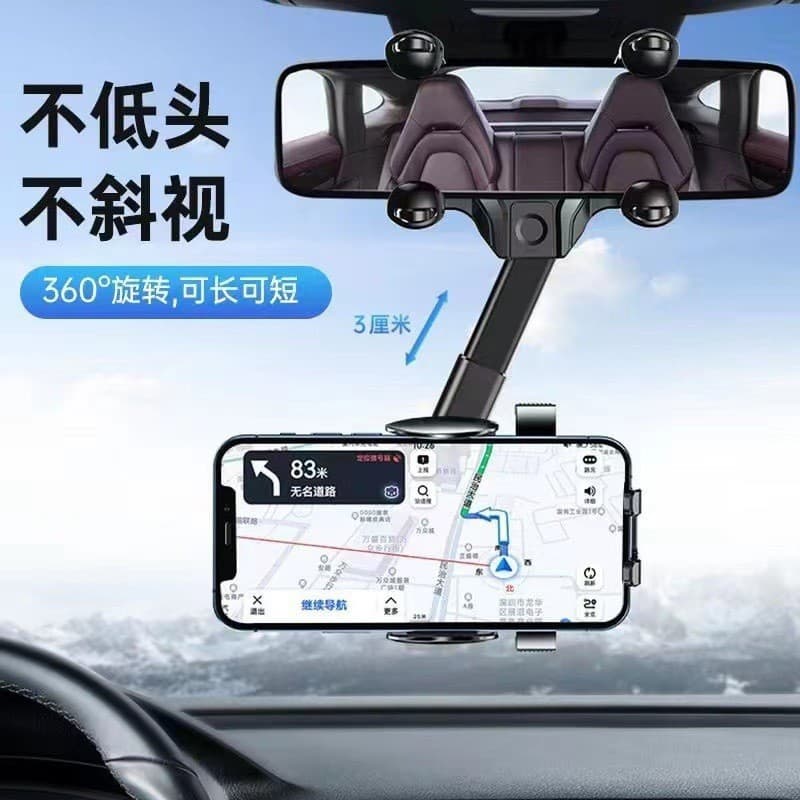 Espelho retrovisor suporte do telefone do carro suporte de navegação do carro ajustável Multi-ângulo suporte do telefone